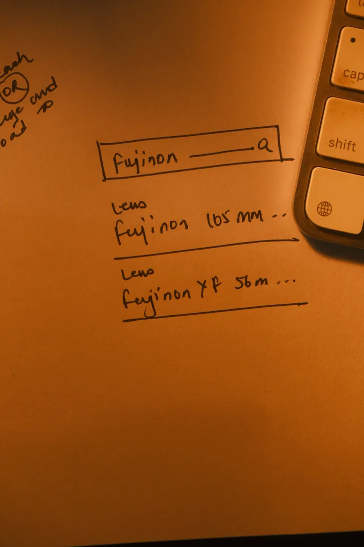 Lens search results sketch