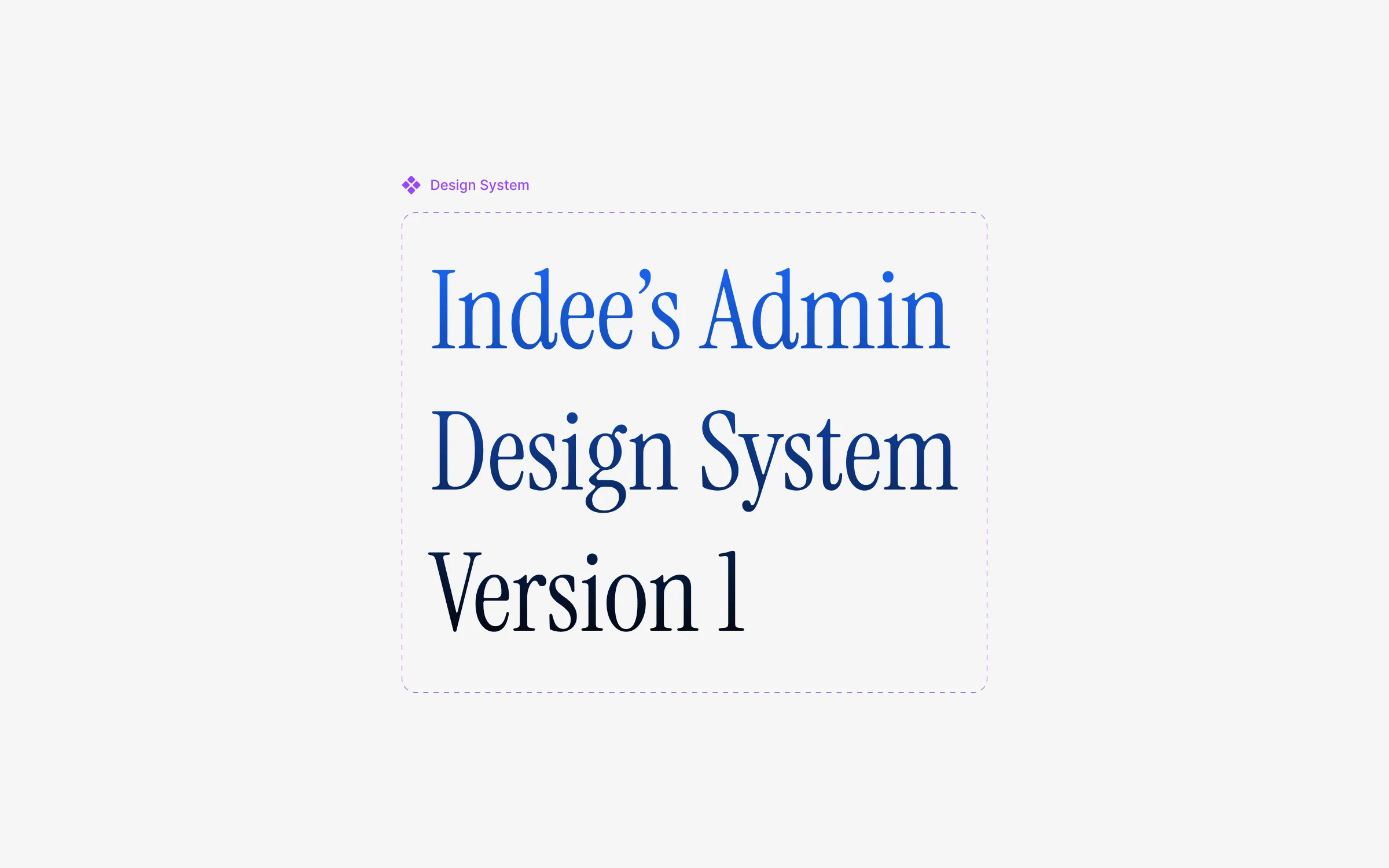 Indee's Admin Design System